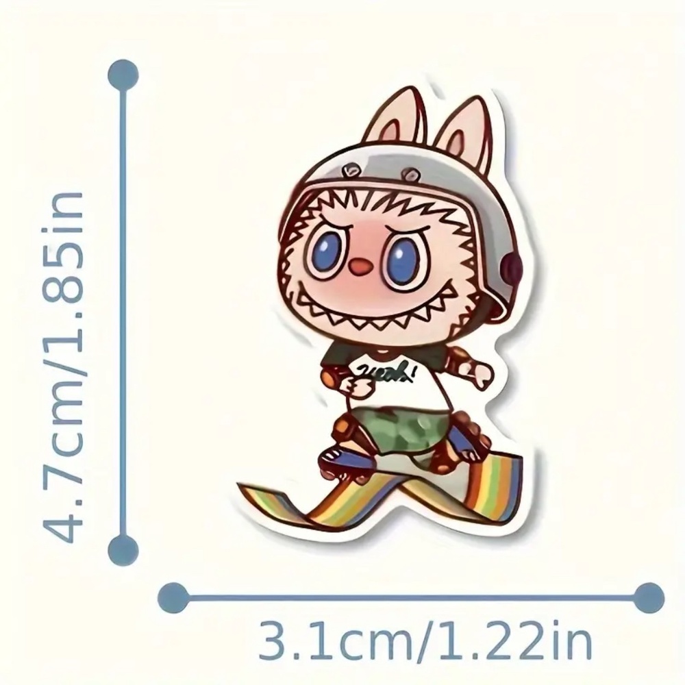 Labubu Monster Character Vinyl Waterproof Stickers (22‎ Piece) SO SO CUTE!!! - Picture 3 of 7